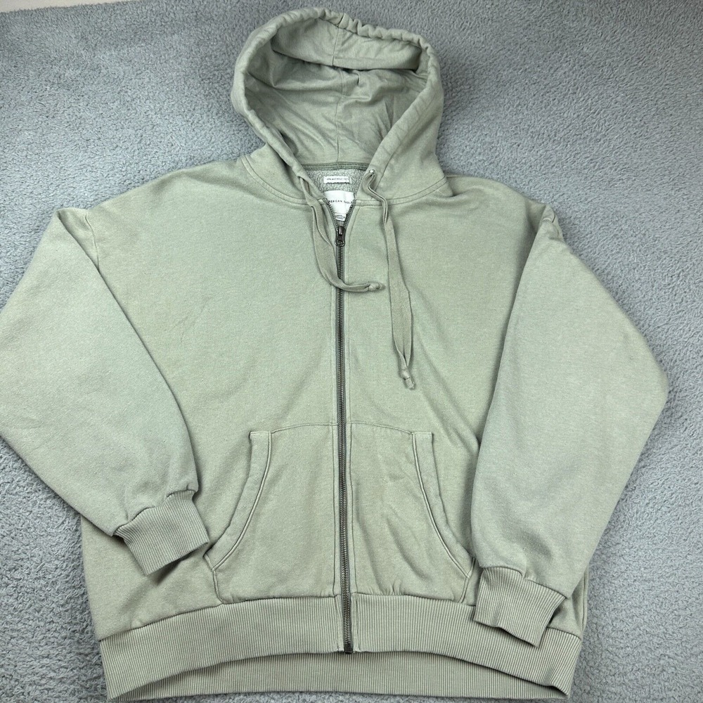 American Eagle Amazingly Soft Small Full Zipper Outdoor Causal Hoodie Men Gray
